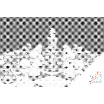 Punktmalerei - Schachfiguren