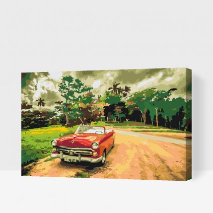 Malen nach Zahlen - Fahrt im Cabrio