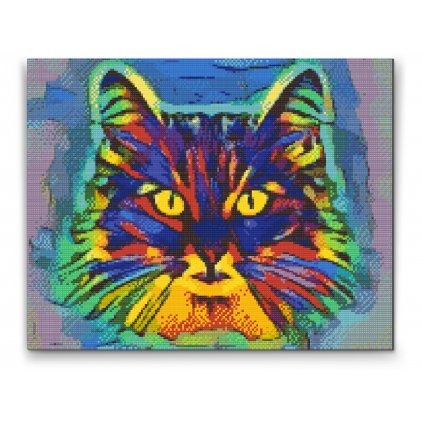 Diamond Painting - Farbige Katze 2