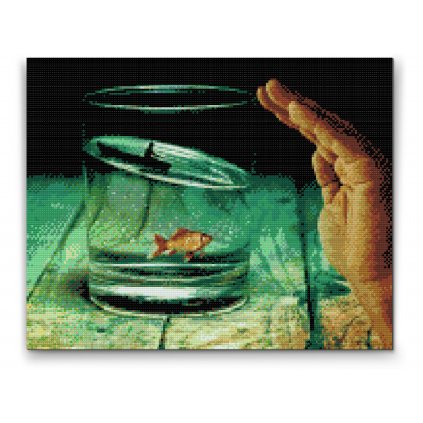 Diamond Painting - Fisch in einer Tasse