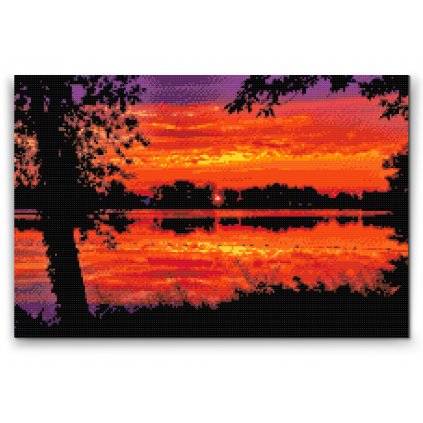 Diamond Painting - Roter Sonnenuntergang