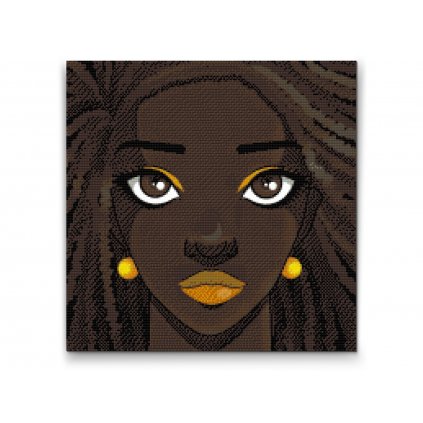Diamond Painting - Afro-Frau