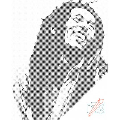 Punktmalerei - Bob Marley