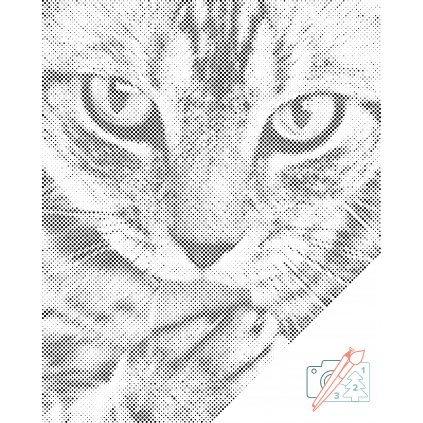 Punktmalerei - Niedliche Katze