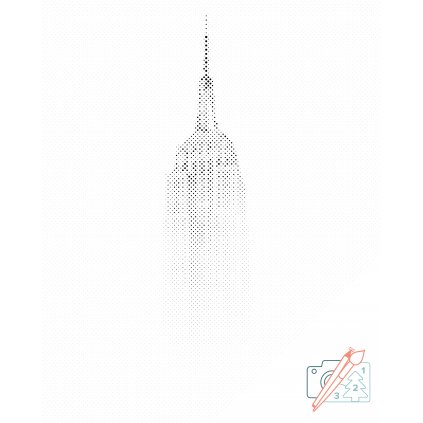 Punktmalerei - Empire State Building