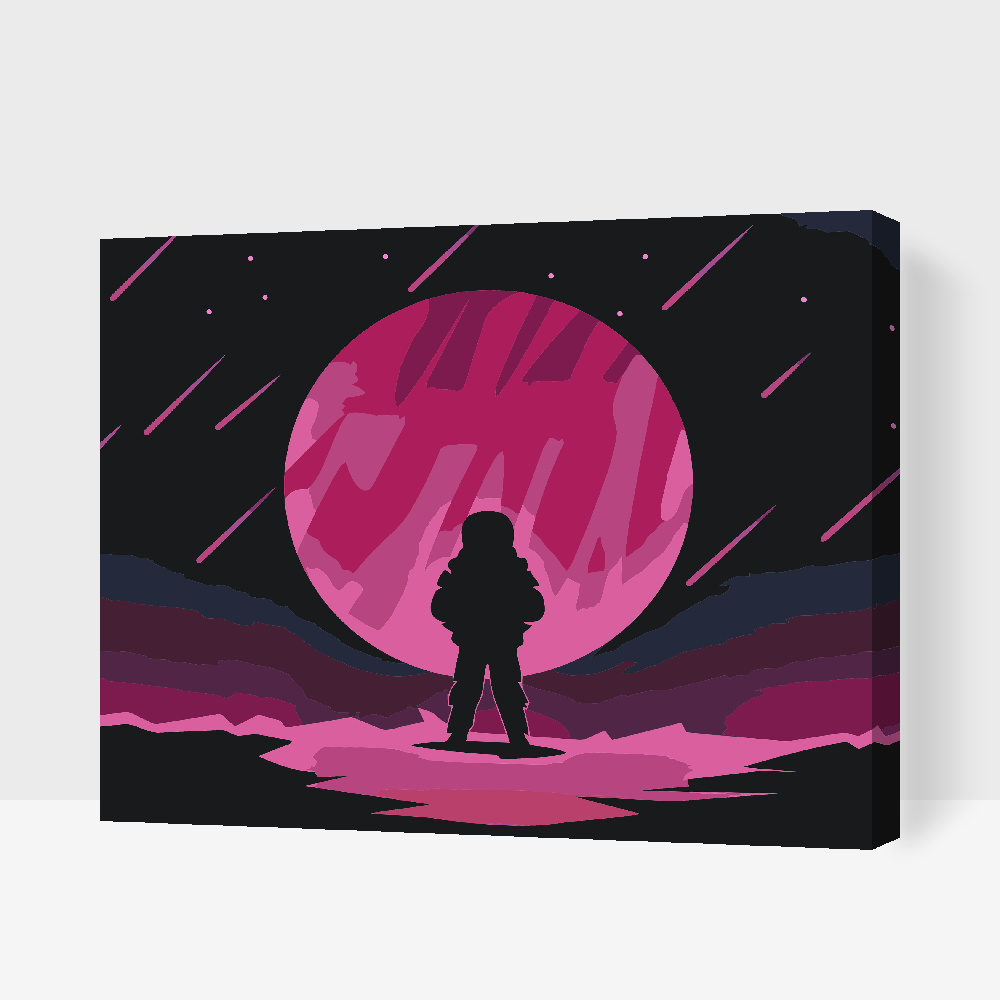 Malen nach Zahlen - Astronaut auf dem Mond - BildvomFoto.de