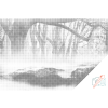 Punktmalerei - Nebel im Wald