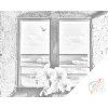 Punktmalerei - Fenster am Strand