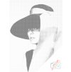 Punktmalerei - Audrey Hepburn mit Hut