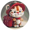 Malen nach Zahlen - Niedlicher Tiger mit Rucksack