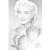Punktmalerei - Marilyn Monroe mit einem Schmetterling
