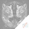 Punktmalerei - Astrologische Katzen