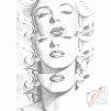 Punktmalerei - Marilyn Monroe Lippen