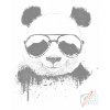 Punktmalerei - Panda mit Sonnenbrille