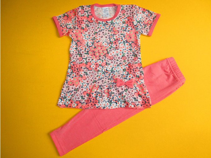 Dívčí tunika s volánkem krátký rukáv + legíny