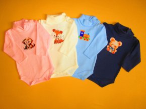 Body s rolákem hladký úplet+potisk