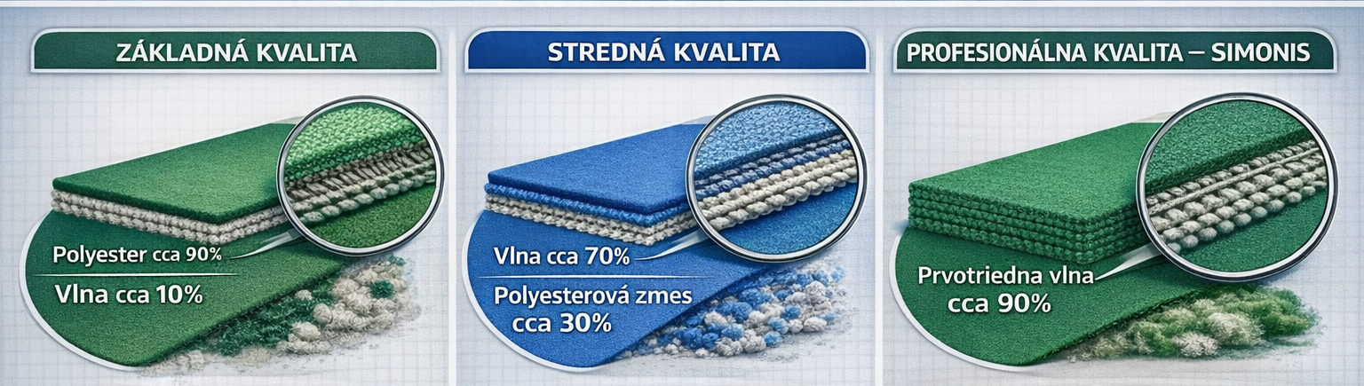 Rozdiely v biliadovom plátne