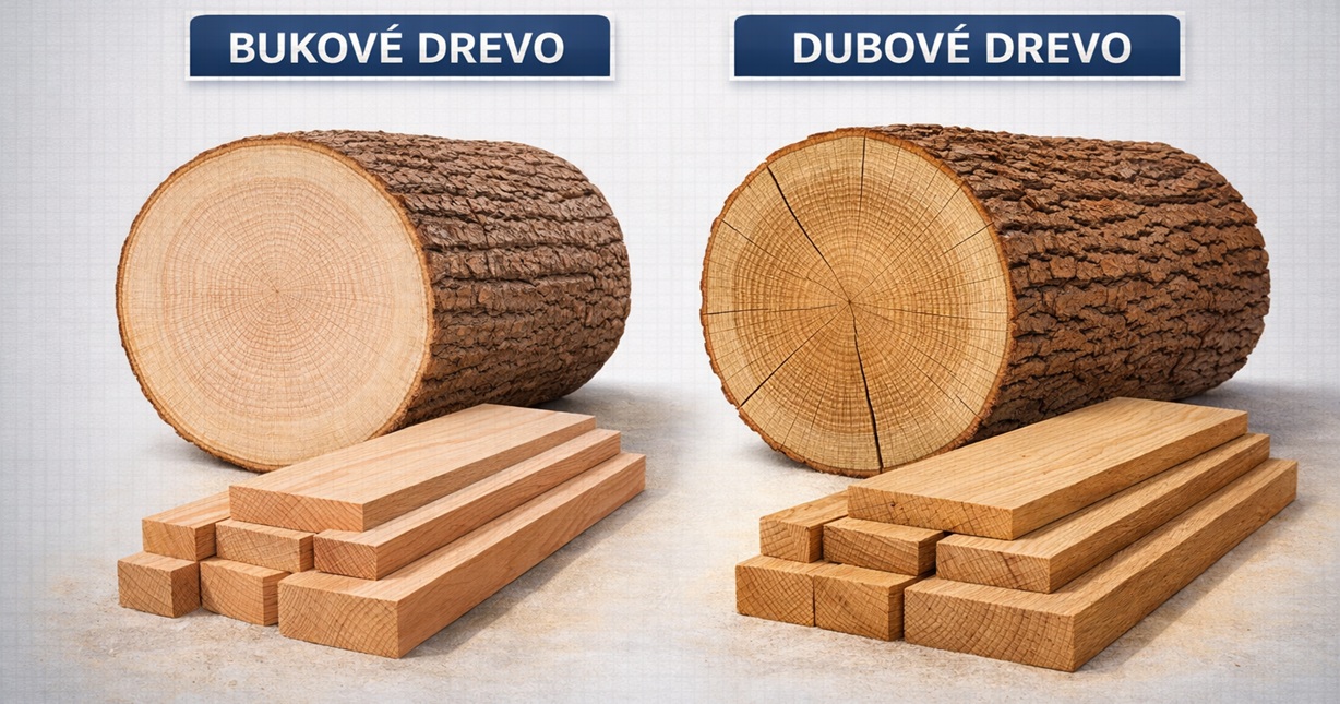 Rozdiel medzi dubom a bukovým masívom