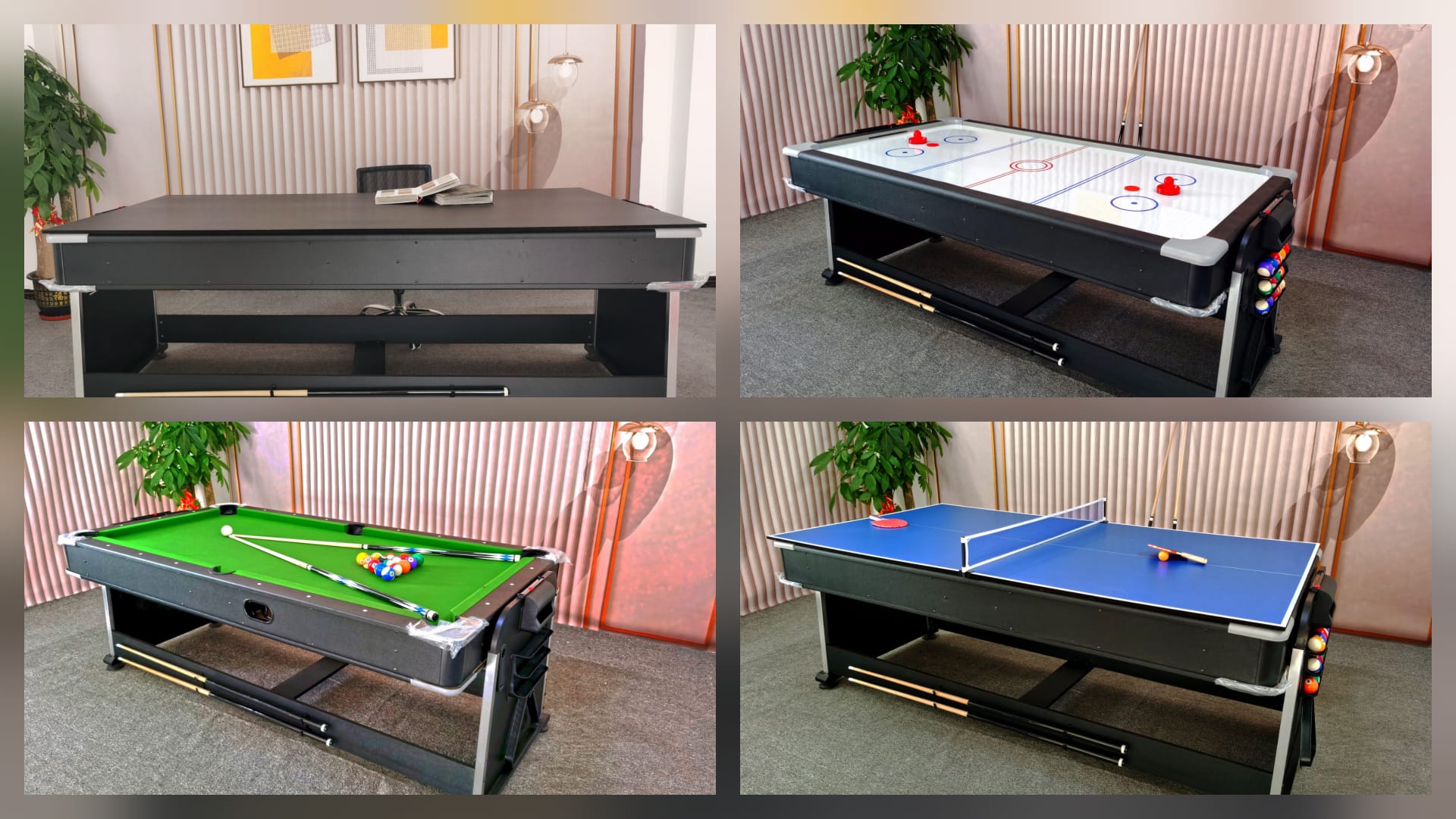 AKCIA Multifunkčný otočný herný stôl QuadFun 7ft za 699 eur