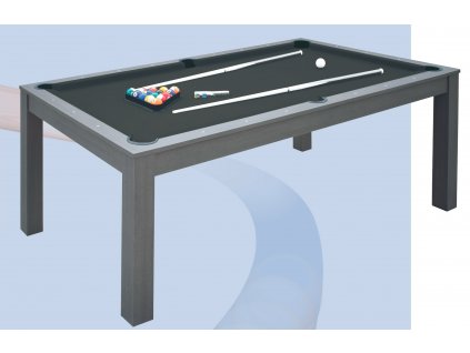 Biliardový stôl Garlando Miami 7ft s krycou doskou, šedý