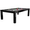 Pool biliardový-jedálenský stôl Rasson Penelope 8' čierny lesklý
