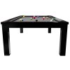 Pool biliardový-jedálenský stôl Rasson Penelope 8' čierny lesklý