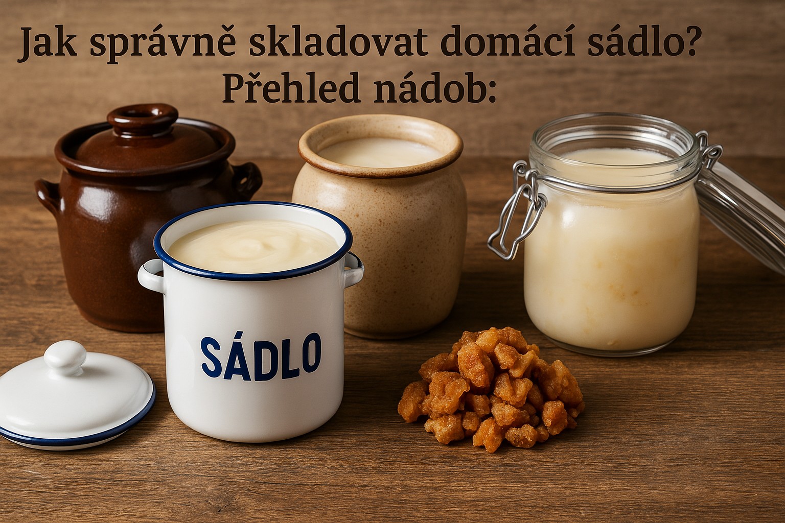 Jak správně skladovat domácí vepřové sádlo