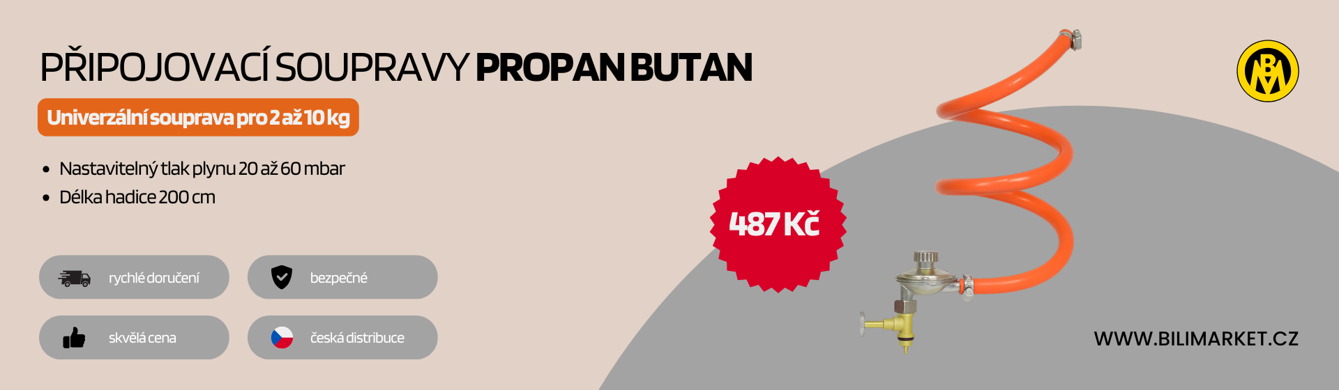 Univerzální souprava regulátoru propan-butan