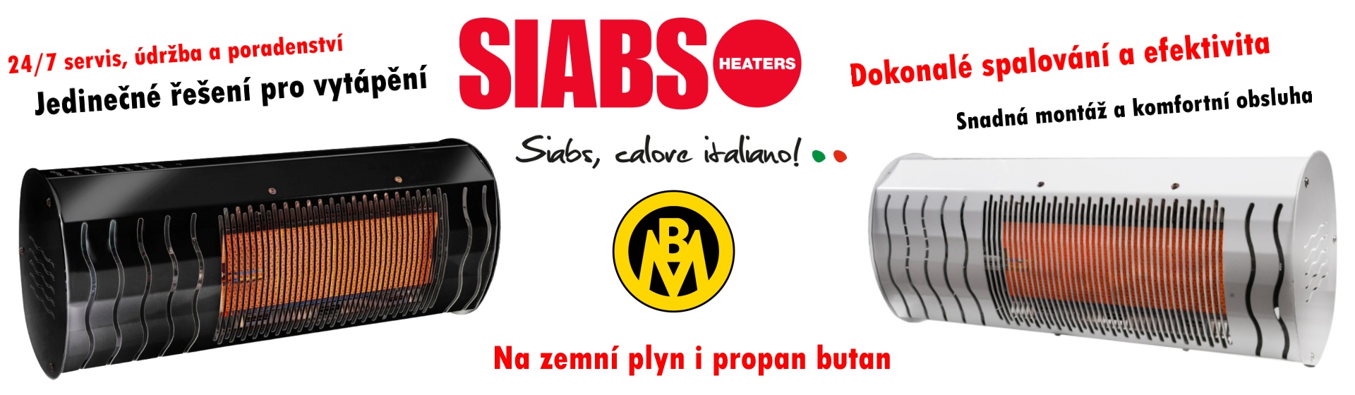 Tepelné zářiče na propan buta a zemní plyn