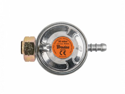 Regulátor tlaku 30mbar 1,5 kg/h Bradas RGA310-484  PB lahve 5 a 10 kg, pro vařiče, grily, topidla