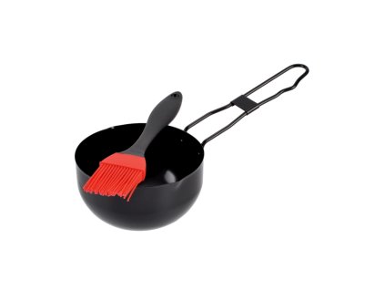Sada na marinování masa ke grilu – smaltovaná miska + mašlovačka