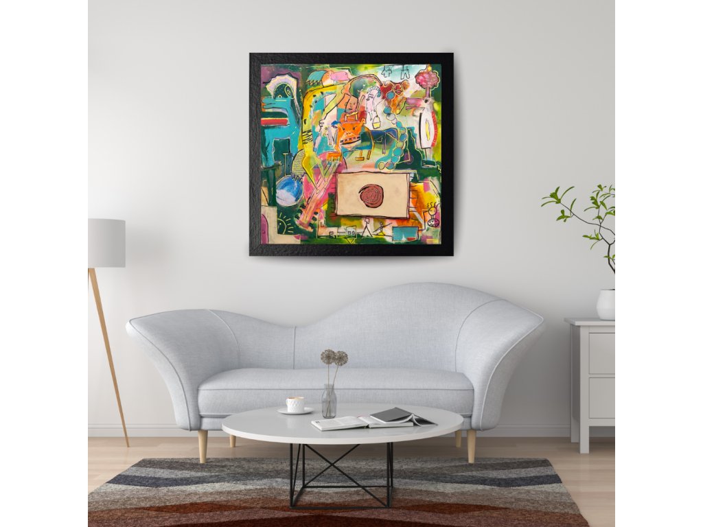 Grey Interior Wall Frame Mockup Instagram Post
