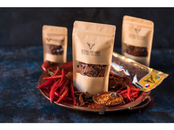 Sušené maso Biltong Premium Chilli 100g