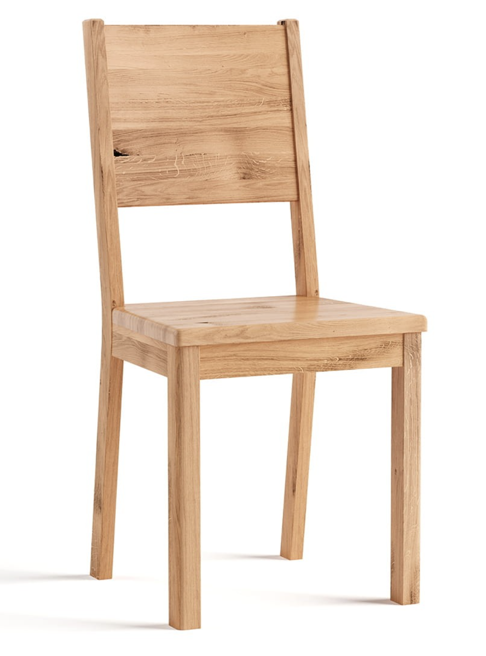 Bílý nábytek Dubová židle 01, masiv