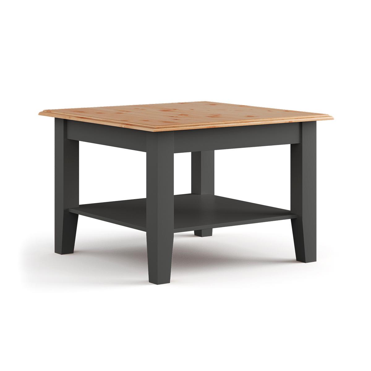 Levně Konferenční stolek Belluno Elegante, malý, dekor šedá-borovice, masiv, borovice