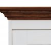 Dřevěná komoda Belluno Elegante, 4 dveřová, dekor bílá | ořech, masiv, borovice