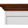 Komoda Belluno Elegante z masivu s 5 šuplíky, dekor bílá-ořech, masiv, borovice