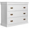 Komoda Toskania se šuplíky, bílá, masiv, borovice, TAHOMA