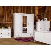 Komoda Toskania se šuplíky, bílá, masiv, borovice, TAHOMA