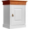 Noční stolek Toskania, masiv, borovice, dekor bílá-medová