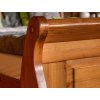 Postel Toskania 180 se šuplíky, borovice, masiv, 180 x 200 cm (odstín Medový) - Výprodej