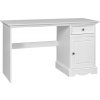 Psací stůl Belluno Elegante - malý, bílý, masiv, borovice