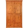 Šatní skříň 2D Toskania se zásuvkami, masiv, borovice (odstín Medový)