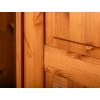 Šatní skříň 2D Toskania se zásuvkami, masiv, borovice (odstín Medový)