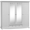 Šatní skříň Belluno Elegante 4D, bílá, masiv, borovice