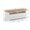 TV stolek Marone Elite, dekor bílá-dřevo - rozměry