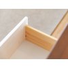 Komoda Marone Elite 2.2, malá, dekor bílá-hnědá, masiv, borovice - detail šuplíku