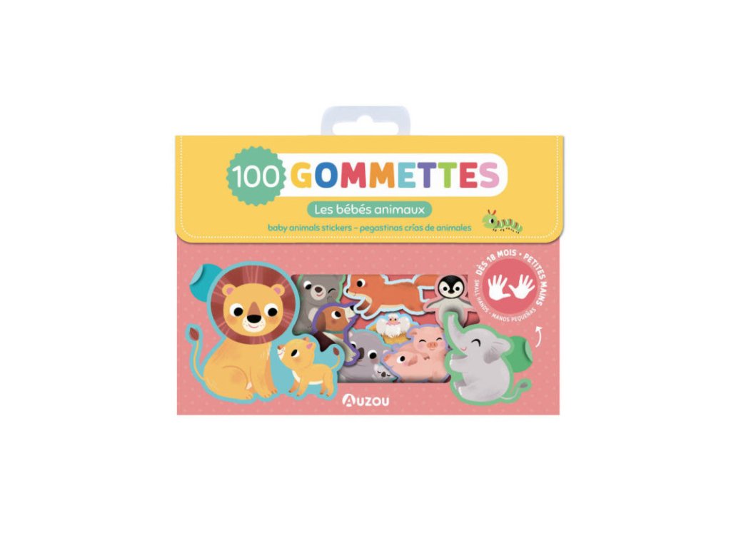 auzou 100 odlepitelnych nalepiek v krabicke mladatka