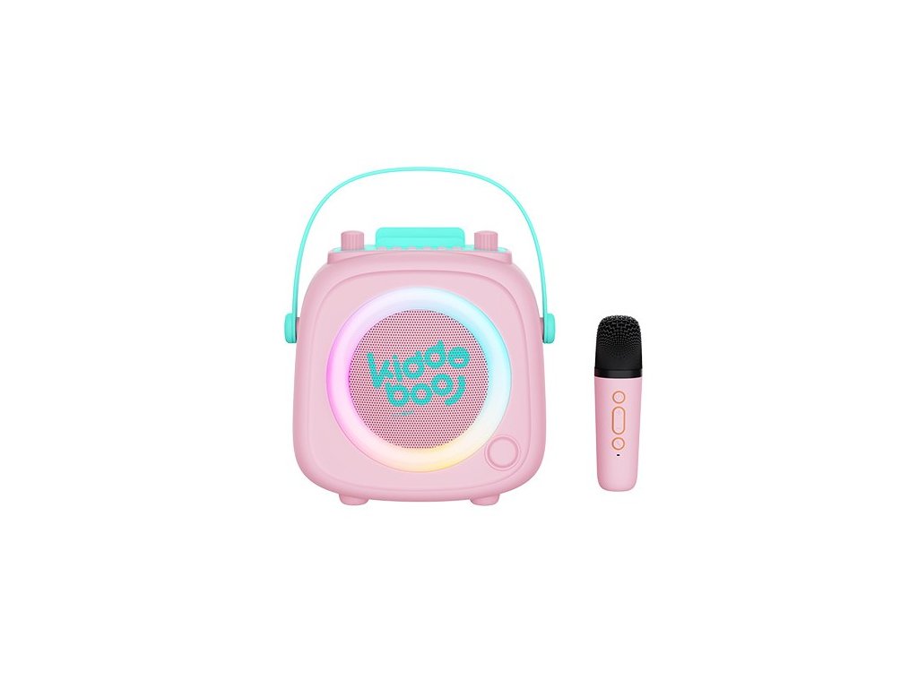 kb23028pnk bluetooth karaoke set mikrofon a reproduktor kidsvoice pink 1