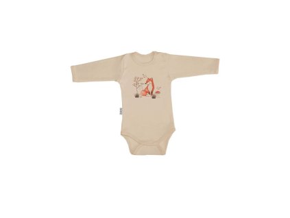 detske body 1f wild s dlhym rukavom bezova 1